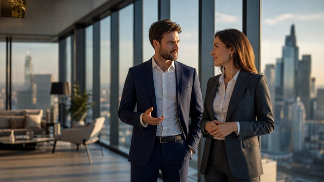 Confident Consultants in Office Setting